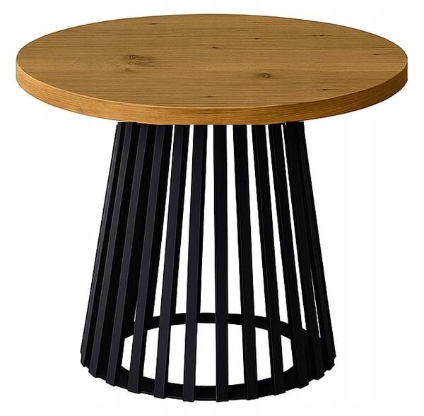 Stół ława Lamele okrągły 80cm blat 3,6cm masywna Metal PROMOCJA I ArtDHome