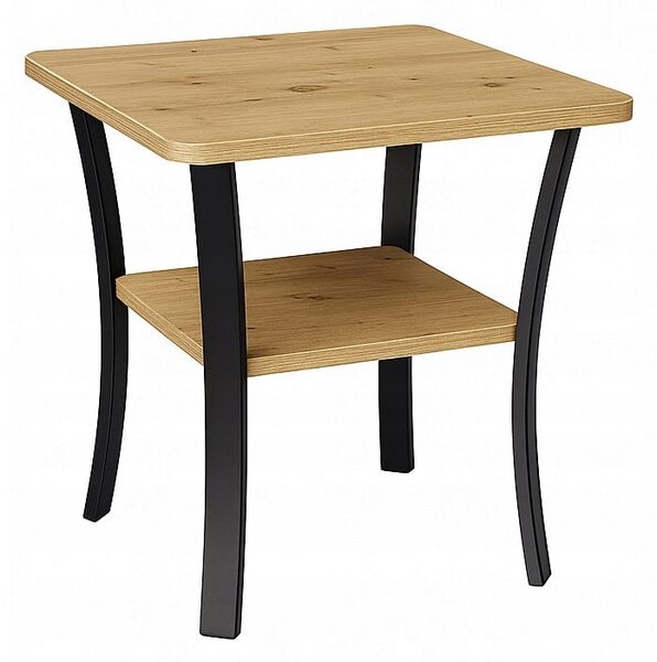 Stolik okolicznościowy kwadratowy 60 cm metal Dąb Craft PROMOCJA I ArtDHome