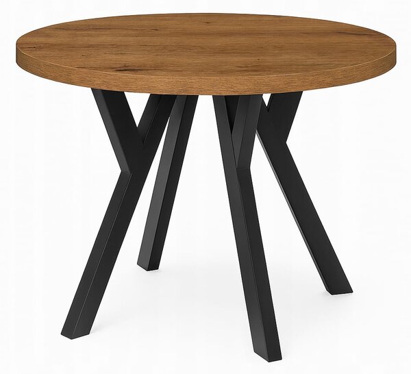 Stół ława okrągły 80cm blat 3,6cm Metal Dąb Craft PROMOCJA I ArtDHome