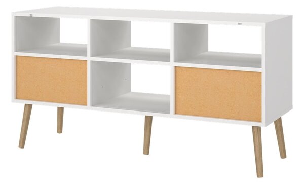 Biała szafka pod TV 117x61 cm Bodo – Tvilum
