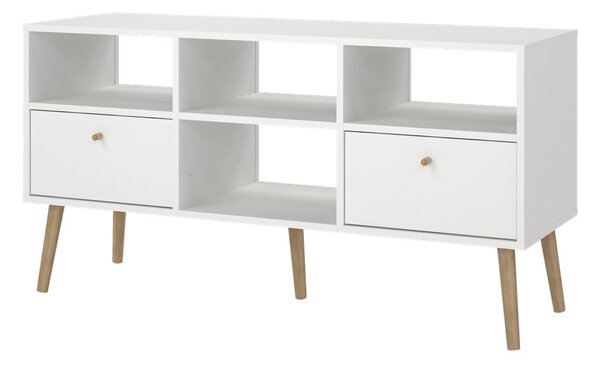 Biała szafka pod TV 117x61 cm Bodo – Tvilum