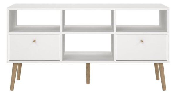 Biała szafka pod TV 117x61 cm Bodo – Tvilum