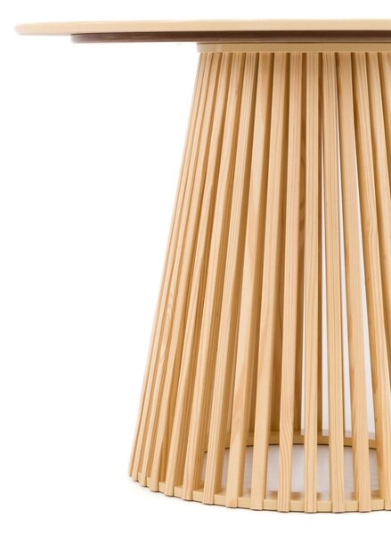 MebleMWM Stół okrągły 100cm YY5940 naturalny dąb