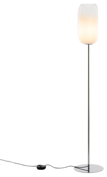Lampa Podłogowa Artemide, Gople, ściemnialny, biały, salon, szkło, design