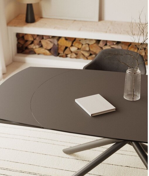 Rozkładany stół z dodatkowym blatem z ceramicznym blatem 100x130 cm Yodalia – Kave Home
