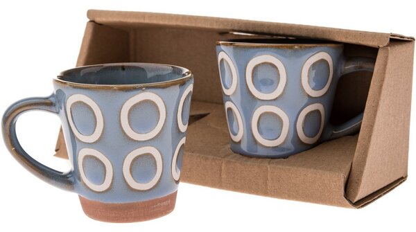 Zestaw 2 ceramicznych kubków Kroužky 100 ml,jasnoniebieskie