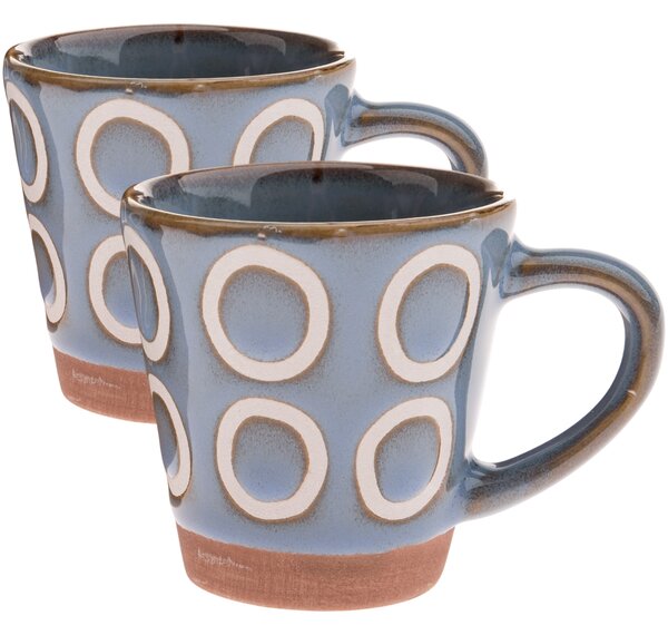 Zestaw 2 ceramicznych kubków Kroužky 100 ml,jasnoniebieskie