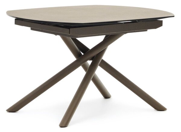 Rozkładany stół z dodatkowym blatem z ceramicznym blatem 100x130 cm Yodalia – Kave Home
