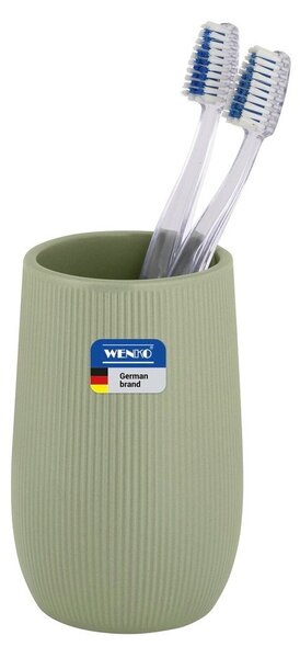 Zielony kubek na szczoteczki do zębów ceramiczny Fablo – Wenko
