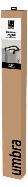 Stalowy regulowany podwójny karnisz 76 - 213 cm Twilight – Umbra