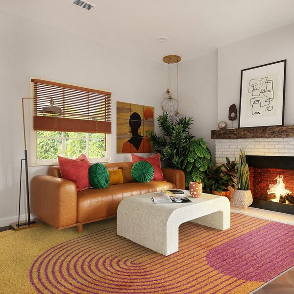 Żółty/pomarańczowy dywan 160x230 cm Muse Orange Retro – Asiatic Carpets