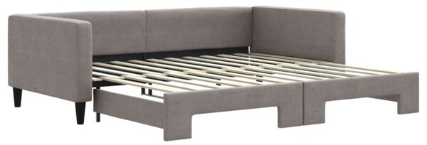 Sofa rozsuwana, kolor taupe, 100x200 cm, tkanina