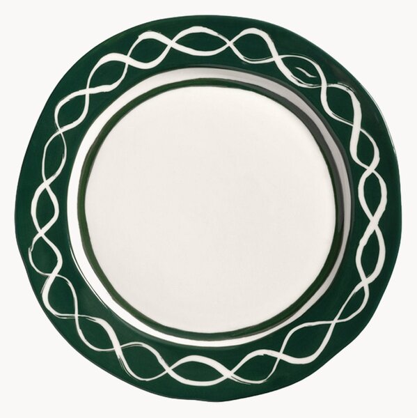Komplet ręcznie malowanych talerzy śniadaniowych z porcelany Festivo, 2 elem