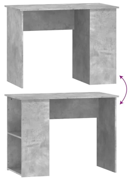 Szare biurko z półkami w kolorze beton E8-C36
