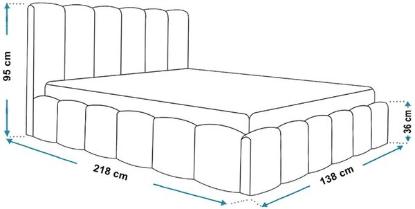 Łóżko tapicerowane z metalowym stelażem 120x200 L6-K82