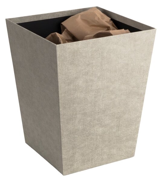 Beżowy biurowy kosz na śmieci Sofia Canvas Paper Laminate – Bigso