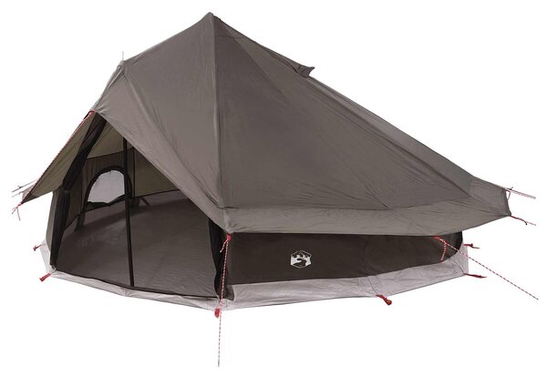 Namiot Tipi Brązowy Szary 700 x 700 x 395 cm Poliester i Stal