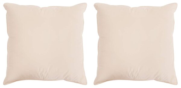 Poduszka 2 pcs Beżowy 60 x 60 cm Włókno Kapok