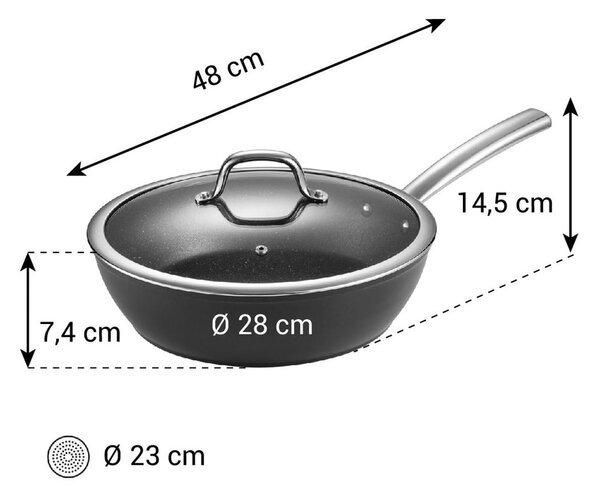 Patelnia aluminiowa z powłoką nieprzywierającą ø 28 cm President – Tescoma