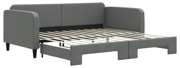 Sofa rozsuwana, ciemnoszara, 100x200 cm, tkanina