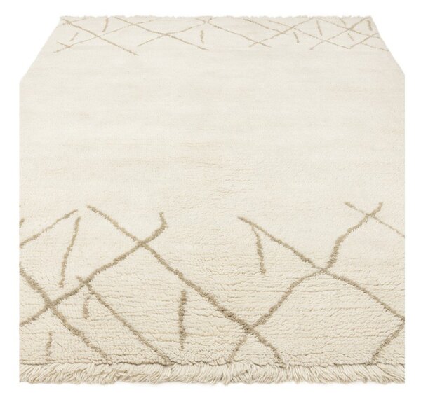 Kremowy wełniany dywan odpowiedni do prania/tkany ręcznie 120x170 cm Azera Crosshatch – Asiatic Carpets