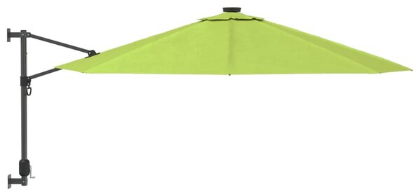 Ścienny parasol ogrodowy, zielony, 290 cm