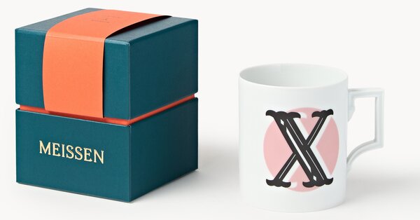 Westwing x MEISSEN, ręcznie wykonany kubek z ozdobnym motywem Initials
