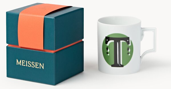 Westwing x MEISSEN, ręcznie wykonany kubek z ozdobnym motywem Initials