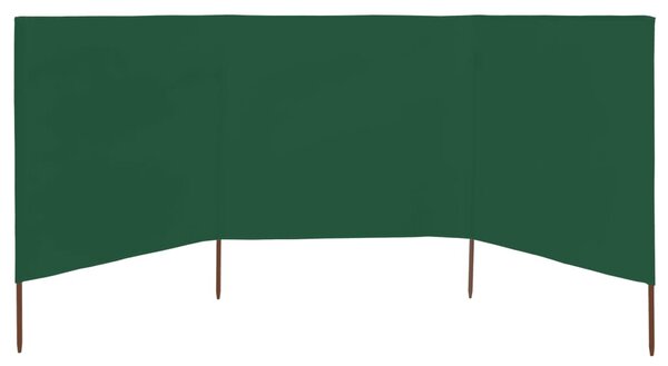 Parawan 3-skrzydłowy z tkaniny, 400 x 120 cm, zielony