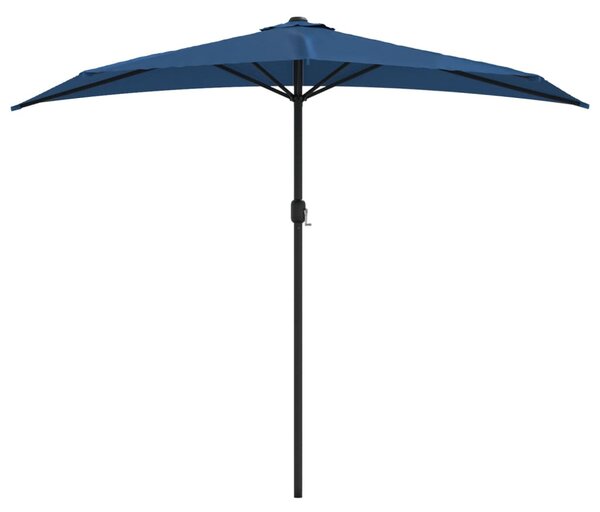Półparasol balkonowy, aluminium, niebieski, 270x144x222 cm