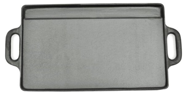 Żeliwne płyty grillowe, dwustronne, 2 szt, 38 x 23 cm