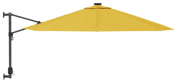 Ścienny parasol ogrodowy, żółty, 290 cm