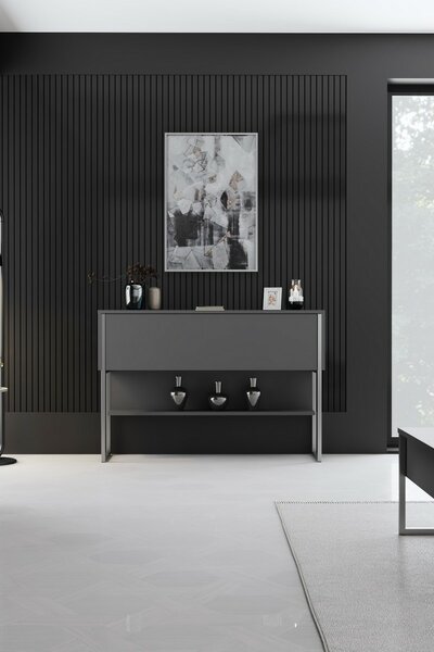 Komoda Luxe Anthracite and Silver