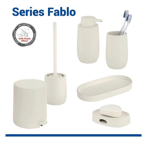 Kremowy kubek na szczoteczki do zębów ceramiczny Fablo – Wenko