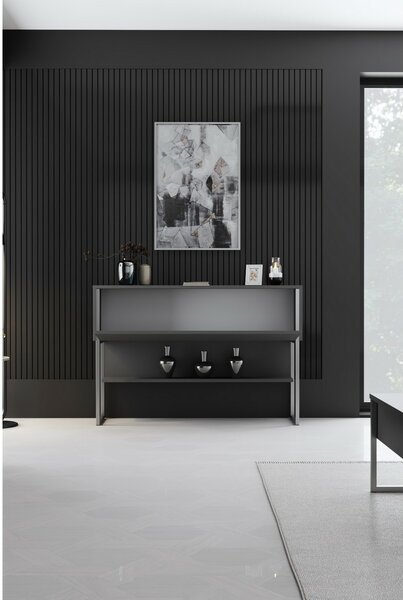 Komoda Luxe Anthracite and Silver
