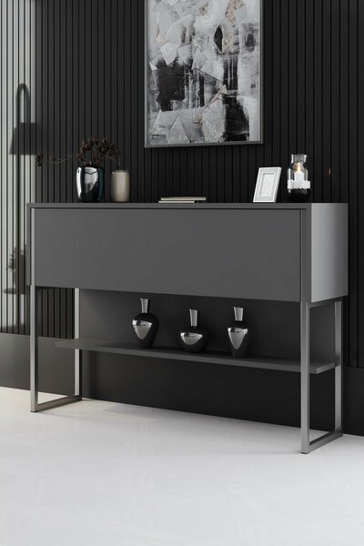 Komoda Luxe Anthracite and Silver