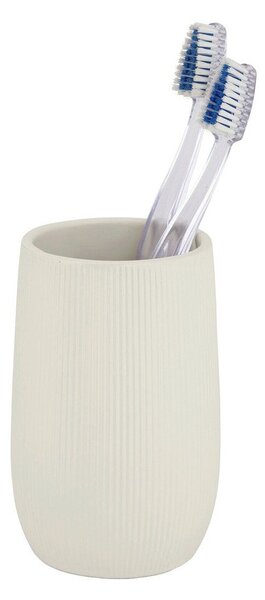 Kremowy kubek na szczoteczki do zębów ceramiczny Fablo – Wenko