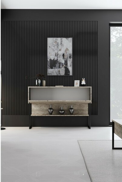 Komoda Luxe Travertine and Black