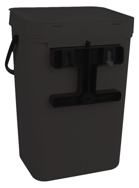 Czarny plastikowy kosz na śmieci 10 l – Orion