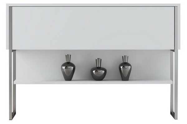 Komoda Luxe White and Silver