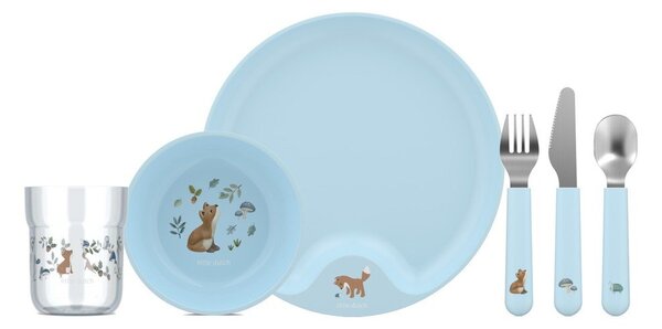 Plastikowy zestaw naczyń dla dzieci 6 szt. Forest Friends by Little Dutch – Mepal