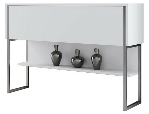 Komoda Luxe White and Silver