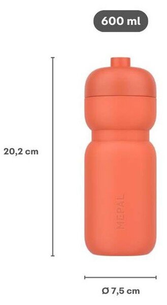Brzoskwiniowa plastikowa butelka 600 ml Active – Mepal
