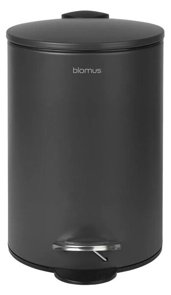 Antracytowy stalowy kosz na śmieci z pedałem 3 l Tubo – Blomus