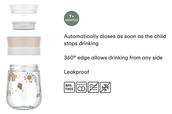 Jasnozielony plastikowy kubek dla dzieci 300 ml Little Farm by Little Dutch – Mepal