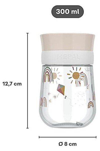 Jasnozielony plastikowy kubek dla dzieci 300 ml Little Farm by Little Dutch – Mepal