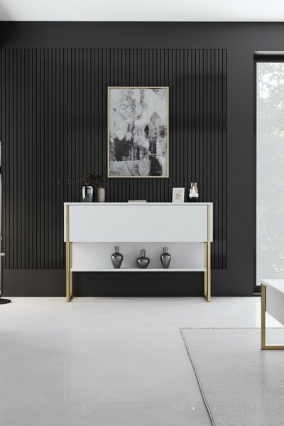 Komoda Luxe White and Gold