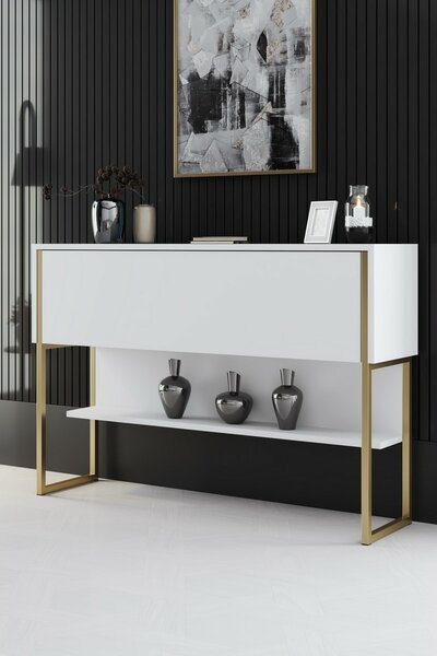 Komoda Luxe White and Gold