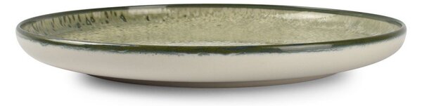 Zielony/kremowy kamionkowy talerz ø 27 cm Gravel – ONA