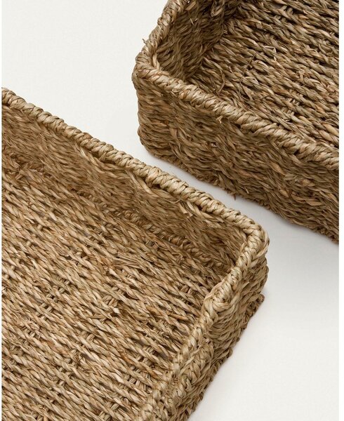 Koszyki zestaw 2 szt. z trawy morskiej 36x27x10 cm Tossa – Kave Home